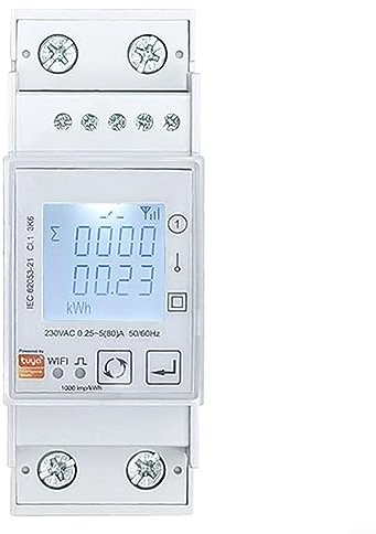 Tuya Zigbee Medidor inteligente, medidor de energía bidireccional monofásico móvil App Monitoreo solar fotovoltaico de energía bidireccional 100V 80A