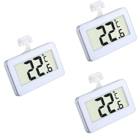6 Pièces thermometre refrigerateur thermomètre refrigerateur thermomètre digital intérieur thermometre congelateur Thermomètre numérique intérieur Ménage brancher blanche