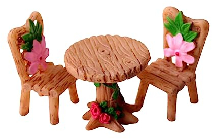 Toddmomy Miniatur öbel Set Aus Resin Tisch Und Stühle Für Puppenhaus Dekoration Ideales Zubehör Für Landschaften Und Pflanzenarrangements Perfekte Tischdeko Für Kreative