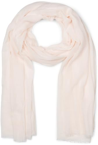 styleBREAKER Damen Schal Leicht & Transparent mit kurzen Fransen | Einfarbiges Halstuch für Frühling und Sommer | Weiches großes Schultertuch 188 x 100 cm, Farbe:Beige