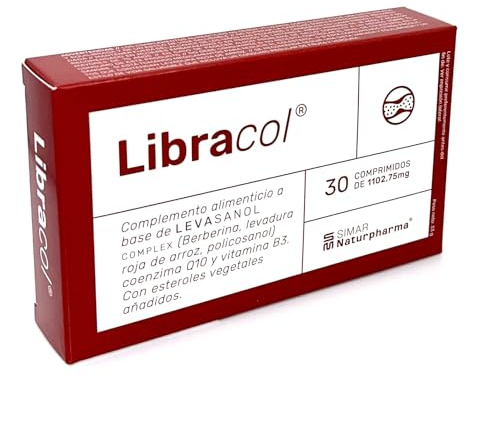 LIBRACOL 30 comprimidos.Tu ayuda para el colesterol.Con Berberina,levadura roja de arroz, policosanol, Coenzima Q10, vitamina B3 y fitoesteroles