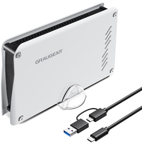 GRAUGEAR Disco duro externo para juegos de 12 TB para Xbox, PC, ordenador portátil, Smart TV, copia de seguridad, ampliación de memoria de 3,5 pulgadas HDD, compatible con Windows Mac OS Linux