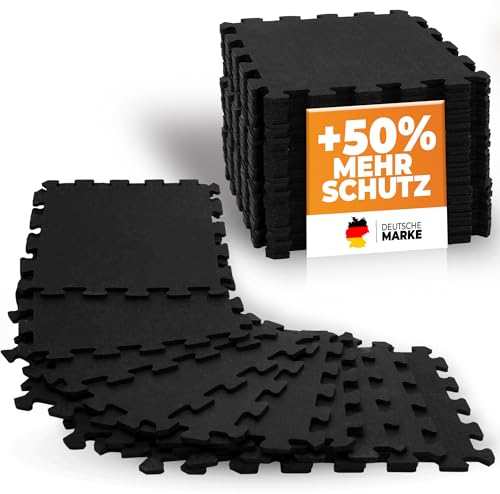 NEOLYMP Bodenschutzmatte Fitness, extra dicke und robuste Gummimatte Fitnessboden - Puzzlematte Boden, Gymnastikmatte, Sportmatte, Fitnessmatte