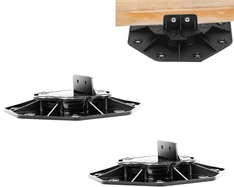 Joist Supports,Slab Support - Multifunctional Floor Shed Base System Slab, 2 Pieces Height Adjustable Stilts Bearings for Patio Feet Flat Bearings,