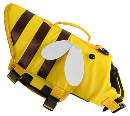 Schwimmweste Hund Rettungsweste, Niedliche Biene Schwimmkostüm, Wasserdicht Mit Griff Und Schnellverschluss, Hundebadeanzug Für Schwimmbad, Bootfahren