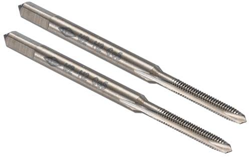 sourcing map Lot de 2 tarauds à pointe en spirale M2 x 0,4, filetage de terre H2, M35 en acier rapide cobalt, coloration thermique, tarauds métriques pour réparation de filetage, 2 pièces