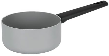 Sitram 716950 Casserole en Aluminium gris collection SILICE Ø 18 cm - Revêtement Antiadhésif Sain en Céramique garanti sans PFAS - Manche thermorésistant - Tous feux dont induction