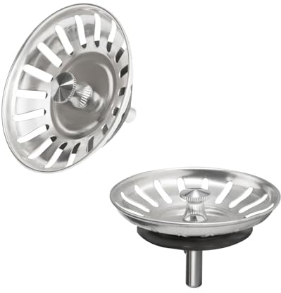 Universal Siebkörbchen Edelstahl - Spülbecken Stöpsel 84mm