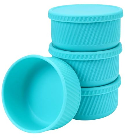 Gosera 4 PCS Air Fryer Egg Poacher Blue Silica Gel for Air Fryer, Easy to Clean, for Fried Egg Muffin Sandwiches