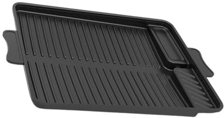 TOPPERFUN Poêle à Griller Rectangulaire Antiadhésif Moule à Pâtisserie Pour Barbecue Plaque De Cuisson Pratique Pour Intérieur Et Extérieur