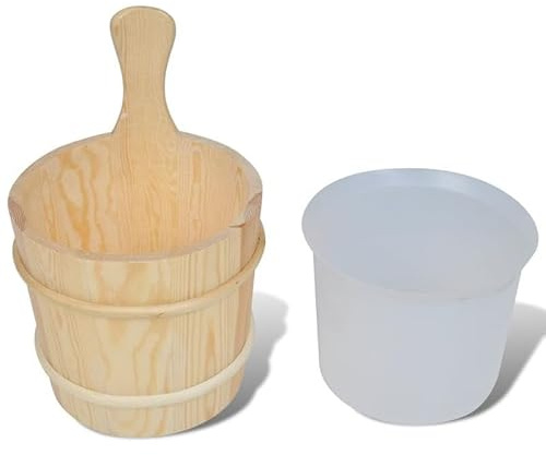 Set di accessori per sauna con secchio, cucchiaio, clessidra e igrometro – accessori per sauna premium per benessere e relax, ideale per piscina e vasca idromassaggio