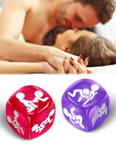 FUGLUS Giochi Erotiici Coppie, Regali di Coppia, Dadi, Gioco Giocattolo Umorismo Coppia Regalo Amico Verde incandescente San Valentino e Vacanza intrattenimento bruto, 2 pezzo