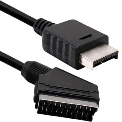 CHILDMORY RGB SCART Wire Cable,Compatible for PS2 PS3 Console1.8 m/5.9 Ft （Not for HDMI）