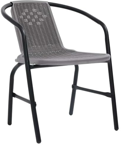 Frdhee Balkonstühle Gartensessel Wetterfest, Gartenstühle 2 STK. Kunststoff Rattan-Optik und Stahl 110 kg, ideal für Garten und Balkon