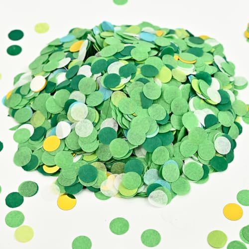 ACKKOR 8000 Pcs 50 g Glitzer Konfetti Grün Neon Konfetti Groß Papier Gold Streudeko Holz Konfetti Geburtstag Glitzer Tischdeko für Baby Shower Deko Hochzeit Geburtstag
