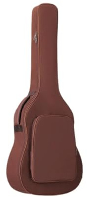 KIFSDLF Gitarrentasche, Akustikgitarren-Gigbag, Dicke Polsterung mit Zubehörtasche für Akustikgitarren, E-Gitarren, Bassgitarren(Brown)