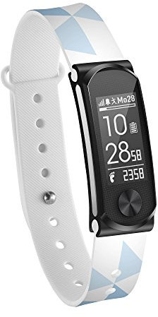 Leotec Pulsera de actividad Cool HR - Pulsera de actividad, con monitor de frecuencia cardiaca en la muñeca, monitor de actividad,sumergible,correas intercambiables y notificaciones inteligentes, color Blanca
