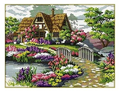 Proumhang 11CT Contati Kit Punto Croce Set Ricamo Kit Cucito A Mano 60 * 45cm