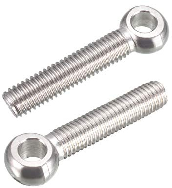uxcell M10 x 50mm Machinery Shoulder Swing Lifting Eye Bolt 304 Stainless Steel Metric Thread 2pcs
