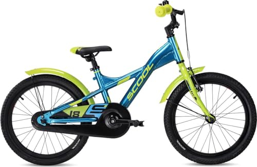 S'Cool XXlite Alloy 18R 1S Kinder Mountain Bike (18, Blau/Grün)