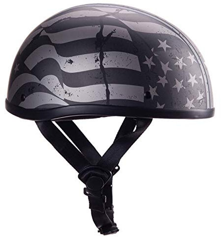 ZLYJ Retro Abierto Cascos, Casco Media Concha Motocicleta, Forma de Cuenco Casco, para Mujer y Hombre, Braincap, para Mofa Crash Cruiser Scooter Biker Racing, ECE Homologado B,L