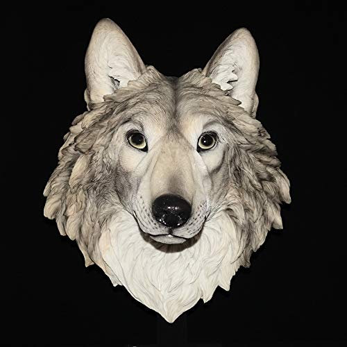 IM Deko Figur Wandrelief Wolf Wolfskopf Dekoration Western Wildlife Wolfsfigur Western Indianer