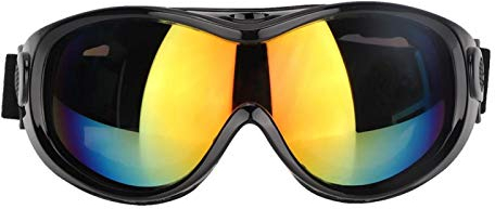 Hund Sonnenbrille, 2 Farben Hund Anti-UV wasserdichte Schutzbrille Sonnenbrille Haustier Augen Winddichtes Schutzzubehör für mittlere und große Hunde(schwarz)