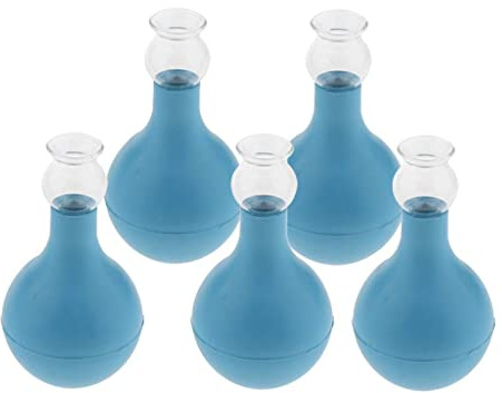 Tubayia 5 Stück Schröpfgläser Set mit Saugball Schröpfglas für Schröpfmassage lösen Verspannungen Schmerzen (2cm)