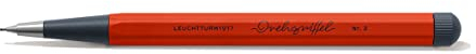 LEUCHTTURM1917 367283 Drehgriffel Nr. 2, Bleistift mit Drehmechanik, Aluminium, Stahl, designprämiert, Fox Red - Bleistift
