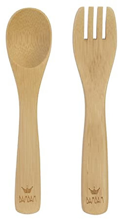 Bambus Babybesteck Gabel & Löffel - Baby Geschenk