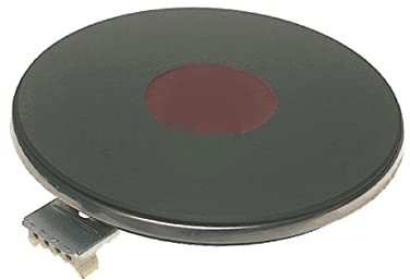 ensipart Kochplatte 2000W Edelstahl Elektrokochplatte 180 mm Ø mit 8 mm hohem Rand für Herd in Stahl