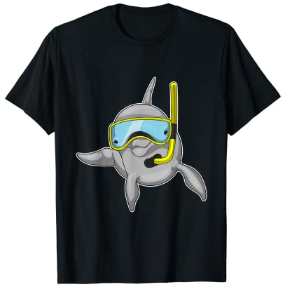 Delfin Taucher Schnorchel Tauchen T-Shirt