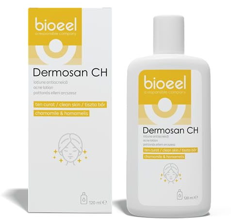Dermosan CH - Loción antiacné - Fórmula natural transparente para la piel de manzanilla y hamamelis - Reduce el acné del sebo y las espinillas, 120 ml