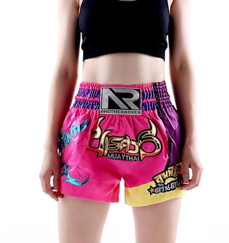 Kickboxing Shorts Muay Thai Shorts Taekwondo Boxer Shorts Sports Boxing Men Women Luxury MMA Pants XS, Peach pink, 2XL-3XL RegularShort