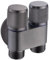 JISADER Válvula de Control Doble 1 en 2 Salidas, Válvula Divisora de Agua G1/2, Válvula de ángulo de Control Doble 1 en 2 Salidas para Inodoro de Ducha Bidé, GRIS