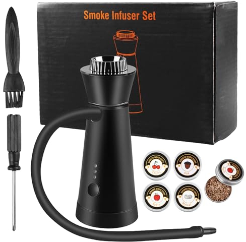 Kit Per Affumicatore Per Cocktail, Pistola Per Fumare, Generatore Di Fumo, Affumicatore Da Cucina, Affumicatore Portatile Con 4 Tipi Di Trucioli Di Legn, Per Whisky, Bevande, Bourbon, Bistecche