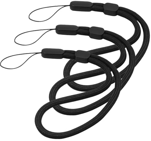 BFQZ 3 Pack Adjustable Lanyard Wrist Strap, Hand Wrist Strap Lanyard For GoPro, Camera, Keys, Keychain, Phone, USB Flash Drive, Wallet and ID Name Tag Badge Portable Gaming Consoles(Black)