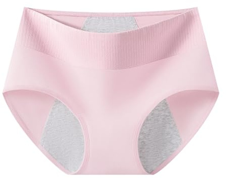 2025 - Bragas menstruales para mujer, 4 capas, a prueba de fugas, bragas menstruales, bragas menstruales, bragas menstruales negras, sangrado leve, cajones armario ropa interior, Rosa., XXL