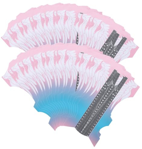 Formas de Uñas de Papel 100 Piezas para Extensión y Guía | Pegatinas con Diseño para Uñas, Uso en Salón y Tienda Profesional, DIY Fácil de Aplicar y Retirar