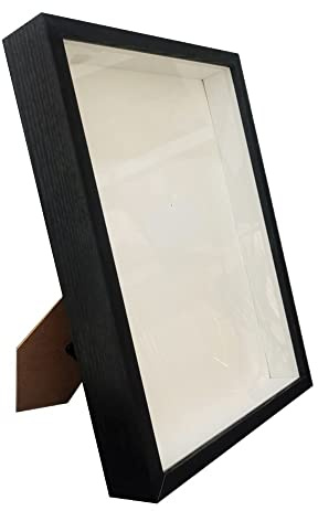 Photo Frame Shadow Box Frames Bouquet Display Flower Case Depth 3cm Wooden Photo Frame For Displaying Three-Dimensional Gift(Black frame,30X30cm)