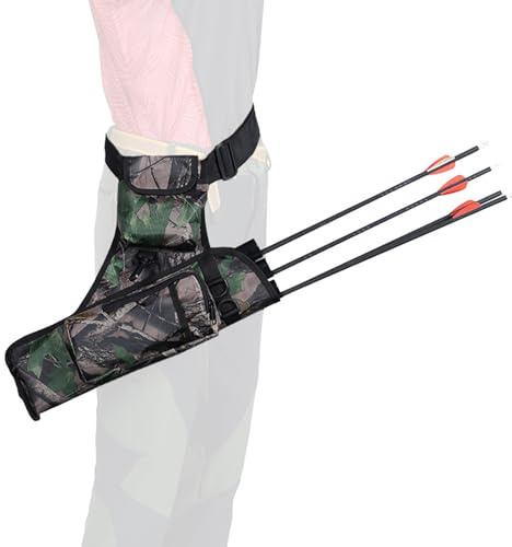 3 Tube Waist Hanged Archery Target Quiver Oxford Cloth with Adjustable Belt for Outdoor Shooting Competitions Essential Equipment Enthusiasts Comfortable to Carry