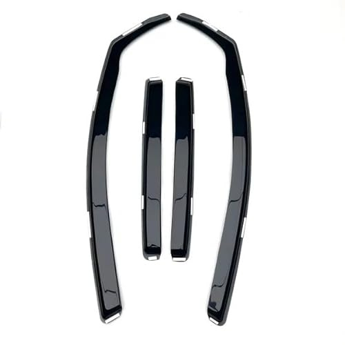 4 pcs Déflecteurs de Vent Pluie d'air Noir Fumé Transparent pour Vitres Latérales Avant et Arrière Voiture Compatible avec Mercedes Classe C W204 2008-2014