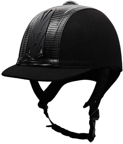 Equitazione Casco Casco da equitazione for uomo, donna e bambino, for, casco portatile(Black Model C,54(52-54cm))
