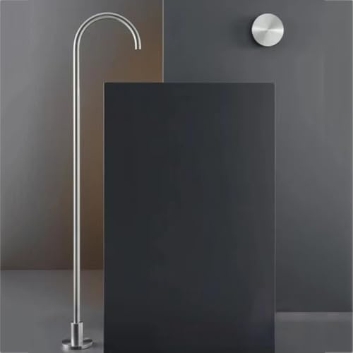 DFEDHF Freestanding Bath Mixer Tap Hot and Cold Concealed Bath Taps Brass Wall Mounted, Brushed Silver