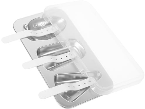 Zerodeko Moule à Glace Design Simple Inox en Acier Inoxydable Pratique Couvercle et Bâtonnet pour DIY Glace Maison Accessoire pour Garçon et Filles