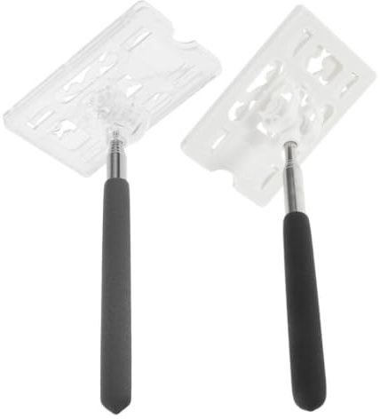 HEMOTON Telescopic Rod Parking Permit Holder with Quick Extension for Residential Communities Extendable Parking Ticket Clamp and Security Card Holder