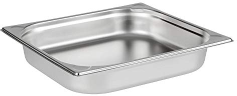 APS 81702 Récipient GN 2/3, acier inoxydable Récipient gastronorme, dimensions 325 x 355 mm/hauteur 65 mm/volume 5,5 litres