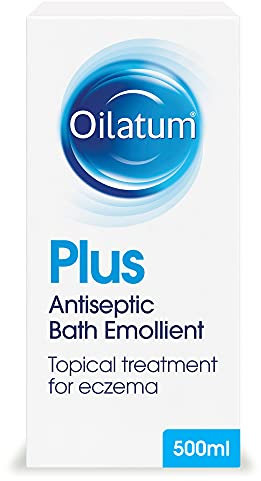 Oilatum Plus Antiseptic Emollient Bath Additive for Eczema and Dry Skin Conditions, Soothing and Hydrating Formula, Dermatologist Recommended Relief, 1 x 500ml