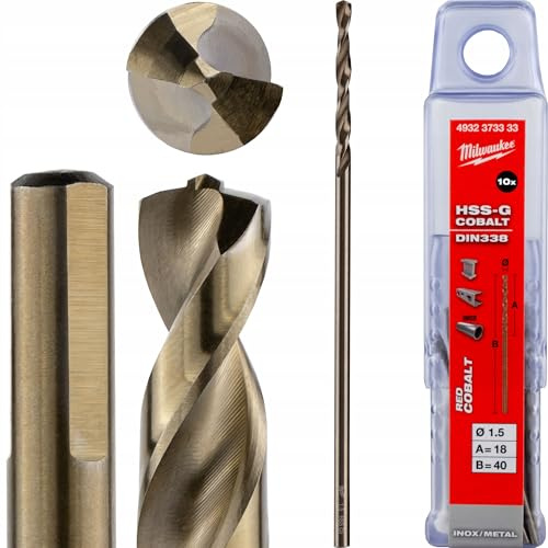 Milwaukee Broca de metal HSS-G COBALT 1,5 x 40 mm (10) 4932373333