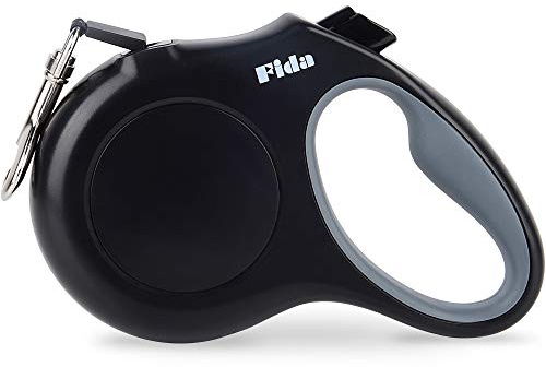 Fida Retractable Dog Leash X-Small Breed, 10 ft Durable Pet Walking Leash for Extra Small Dogs/Cats/Small Animals up to 18 lbs, 360° Tangle Free, Black